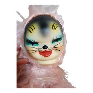 Vintage Rushton Rubber Face Plush Cat
